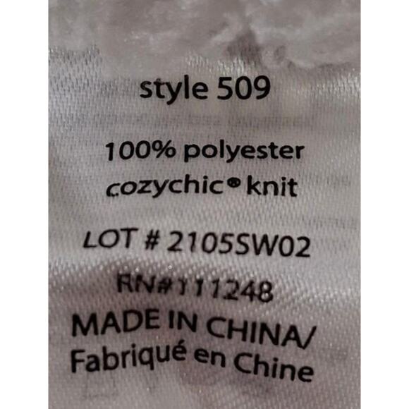 Barefoot Dreams Women's White Size 2 Belted Open Front Cozychic Robe - Picture 4 of 5